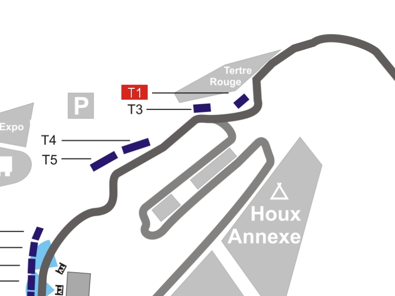 Tribüne 01 Tertre Rouge Lageplan