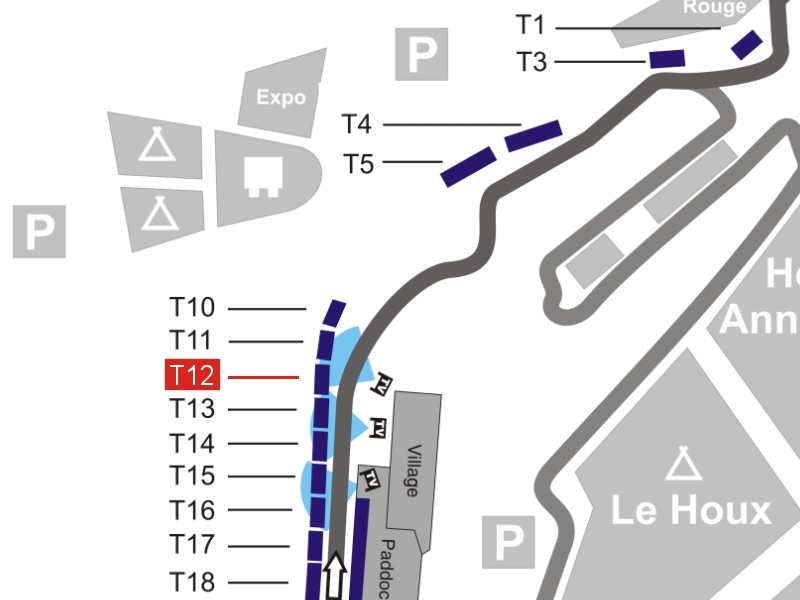 Tribüne Tribüne 12 (Benoist) Lageplan