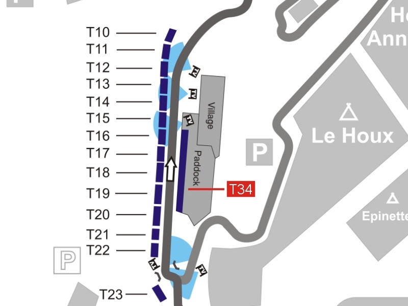 Tribüne34 (Stands) Lageplan